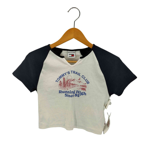 トミーヒルフィガー TOMMY HILFIGER 24AW スリムヴィンテージプレッピーTシャツ レディース import:S