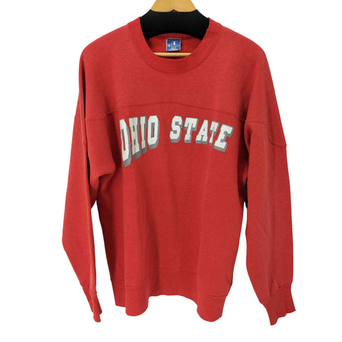 チャンピオン Champion 80s 青刺繍タグ前期 USA製 DHIO STATE ラバープリント スウェット メンズ JPN:L