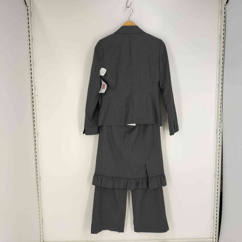 ソニアリキエル SONIA RYKIEL ストライプ柄セットアップ フリルスカート スラックスパンツ 3ピース レディース 38