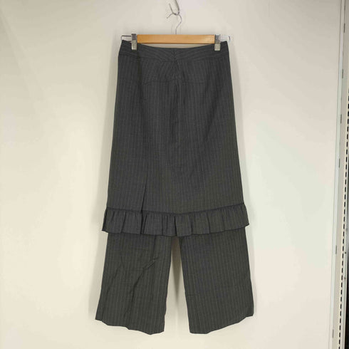 ソニアリキエル SONIA RYKIEL ストライプ柄セットアップ フリルスカート スラックスパンツ 3ピース レディース 38