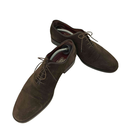 サルヴァトーレフェラガモ Salvatore Ferragamo プレーントゥースエードシューズ メンズ 11 2E