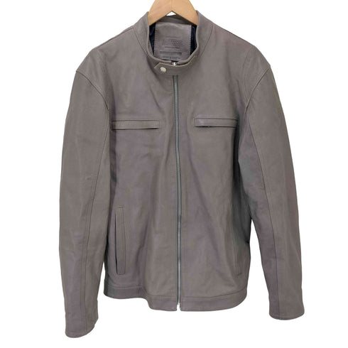 masterpelle イタリア製 シングルライダースジャケット メンズ