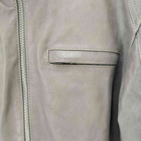 masterpelle イタリア製 シングルライダースジャケット メンズ