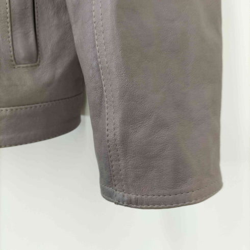 masterpelle イタリア製 シングルライダースジャケット メンズ