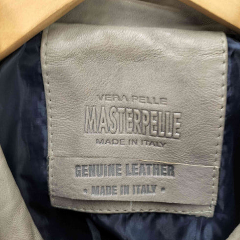 masterpelle イタリア製 シングルライダースジャケット メンズ