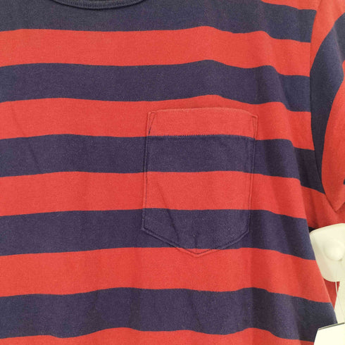 クーティー COOTIE 胸ポケット付き ボーダー S/S Tシャツ メンズ import:M