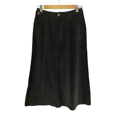 エディーバウアー Eddie Bauer コインポケット ジップアップ コーデュロイ フレア スカート レディース 8