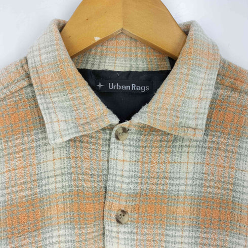 URBAN RAGS 90-00S インド製 チェック フラップポケット L/S シャツ メンズ import:L