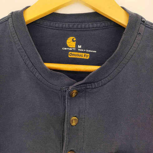 カーハート Carhartt ヘンリーネック ロゴポケット ロングスリーブ Tシャツ メンズ M