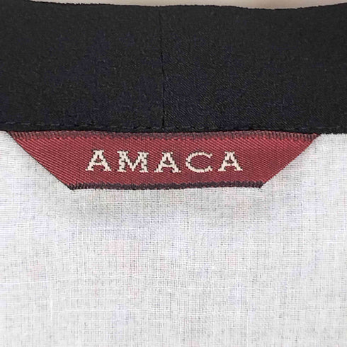 アマカ amaca レース ドッキング ボウタイ ブラウス レディース JPN:40