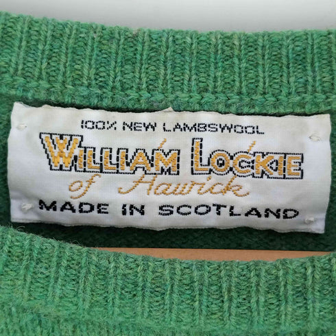 WILLIAM LOCKIE スコットランド製 LAMBS WOOL ウール クルーネック ニット メンズ XXXL