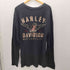 ハーレーダビッドソン HARLEY-DAVIDSON インド製 L/S バック ロゴ 刺繍 クルーネック サーマル Tシャツ メンズ import:L