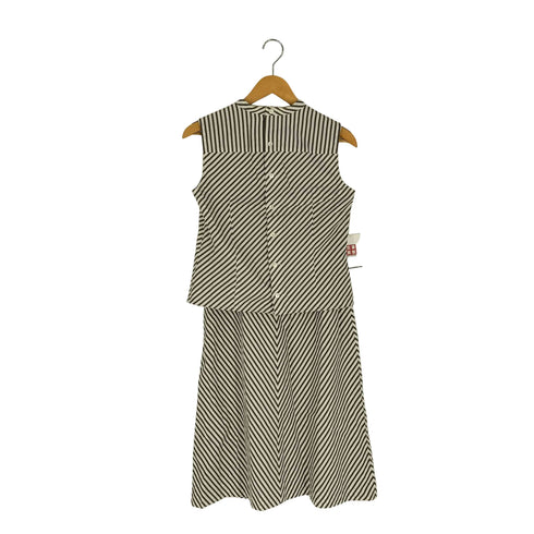 アクアスキュータム AQUASCUTUM ストライプ ノースリーブ ブラウス フレア スカート セットアップ レディース