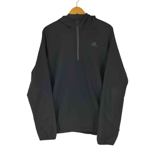 アディダス adidas ロゴプリント ハーフジップパーカー メンズ JPN:M