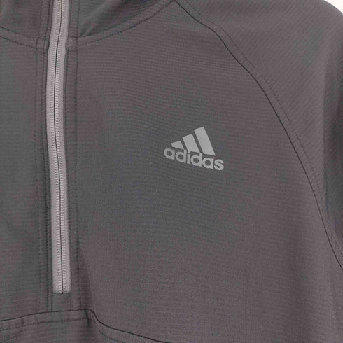 アディダス adidas ロゴプリント ハーフジップパーカー メンズ JPN:M