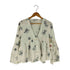 ザラ ZARA フラワープリント Vネックコットンブラウス レディース import:M
