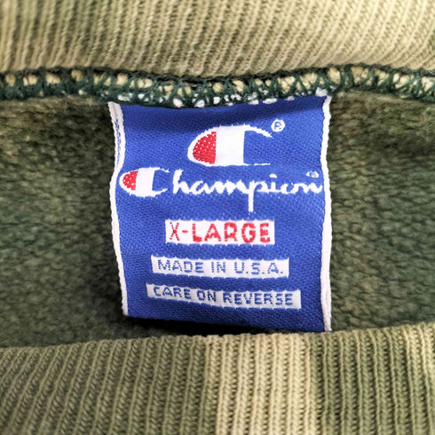 チャンピオン Champion 90S USA製 TRAM TRACK CAMPS 前V スウェット トレーナー メンズ import:XL