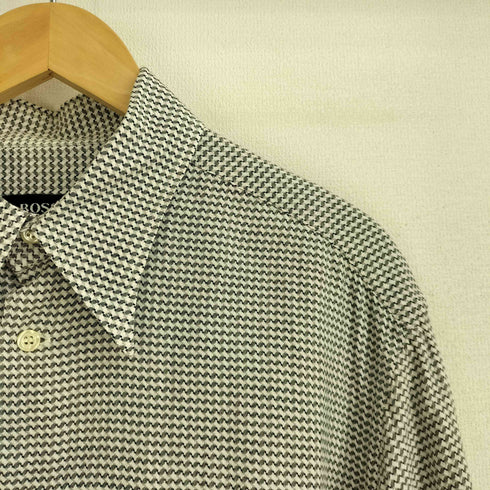 ボスヒューゴボス BOSS HUGO BOSS ポルトガル製 総柄 L/S シャツ メンズ 43