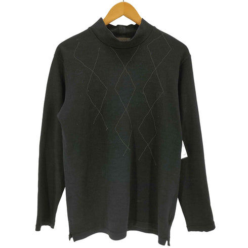 ワイズフォーメン Ys for men 90s ウールアーガイルステッチ モックネックプルオーバー メンズ