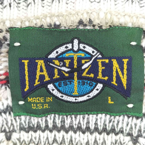 ジャンセン jantzen 総柄ニットセーター メンズ L