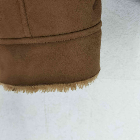 ザラ ZARA ダブルライダース ムートンジャケット レディース import:M
