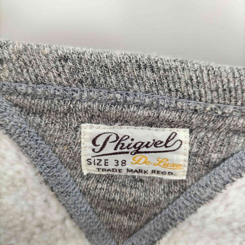 フィグベル PHIGVEL 前V 裏起毛 コットン スウェット シャツ メンズ 38