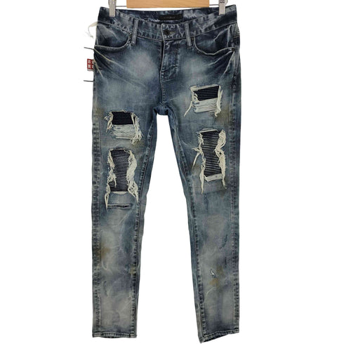 シヴァーライズ CIVARIZE Tearing 蛇腹リメイクスキニーデニムパンツ メンズ JPN:42