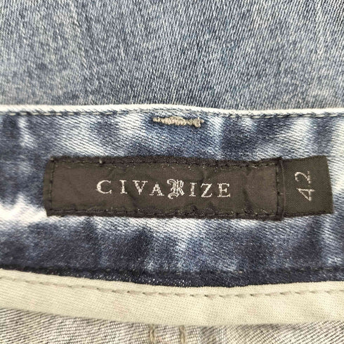 シヴァーライズ CIVARIZE Tearing 蛇腹リメイクスキニーデニムパンツ メンズ JPN:42