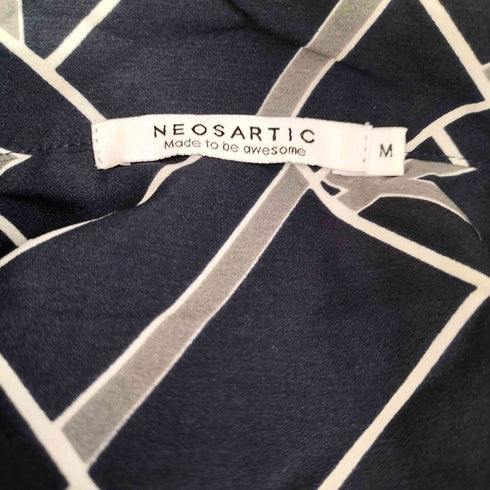 NEOSARTIC 総柄 開襟 オープンカラー L/S ポリ シャツ メンズ JPN:M