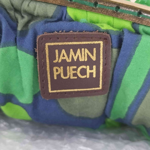 ジャマンピュエッシュ Jamin Puech 花柄 ビーズ がま口バッグ レディース