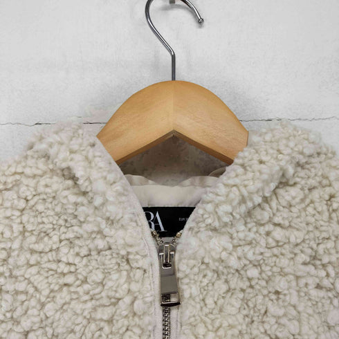 ザラ ZARA ボア フーディーベスト レディース import:XS