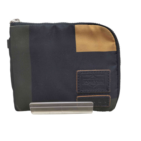 ポーター PORTER レザー ロゴ マルチカラー L字 ジップ ミニ ウォレット メンズ