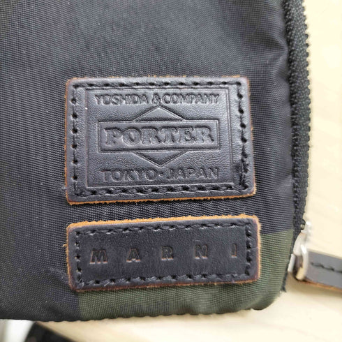 ポーター PORTER レザー ロゴ マルチカラー L字 ジップ ミニ ウォレット メンズ