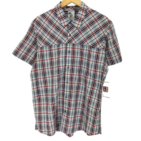 サロモン SALOMON 半袖チェックシャツ メンズ XL