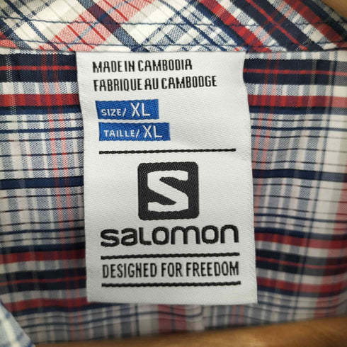 サロモン SALOMON 半袖チェックシャツ メンズ XL