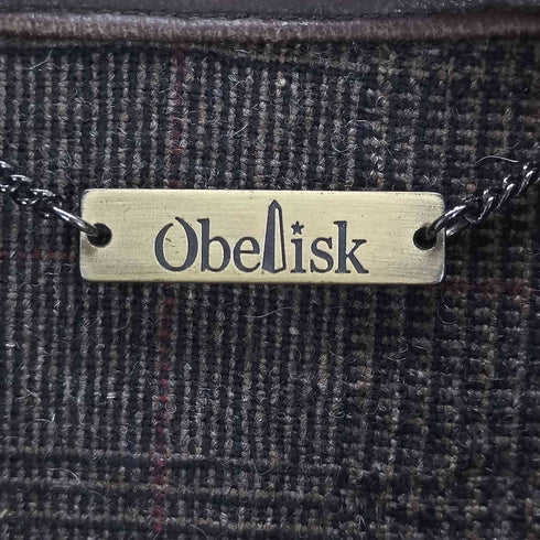 オベリスク Obelisk 鹿革 ドッキング レザーハーフコート メンズ L
