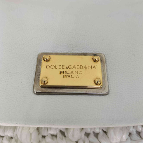 ドルチェアンドガッバーナ DOLCE&GABBANA クロシェ編み レザーコンビ 2way チェーン ショルダーバッグ レディース
