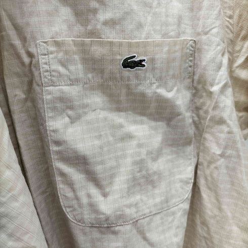 ラコステ LACOSTE ロゴ ワッペン B.D S/S チェック シャツ メンズ 4