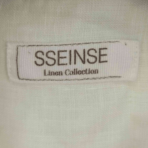 SSEINSE 刺繍加工 リネン バンドカラーシャツ メンズ 3