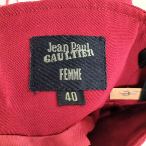 ジャンポールゴルチエフェム Jean Paul GAULTIER FEMME ウール ベロア襟 Vネックプルオーバー&タイトスカート セットアップ レディース 上下40