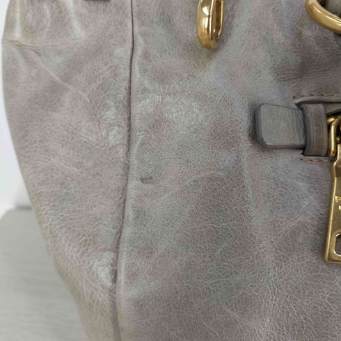 プラダ PRADA レザー フリンジ 2way ショルダーバッグ レディース