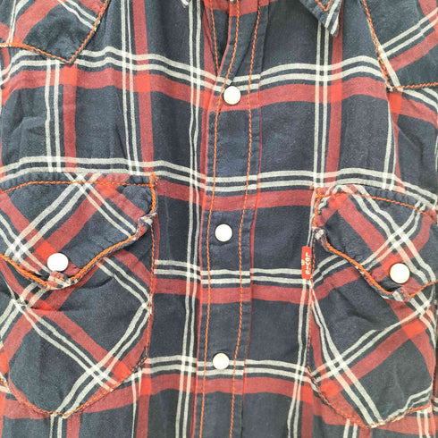 リーバイスメイドアンドクラフテッド Levis Made & Crafted チェック柄 ウエスタン半袖シャツ メンズ JPN:M
