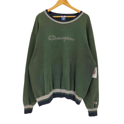 チャンピオン Champion 90s 刺繍 リブライン クルーネックスウェット メンズ XXL