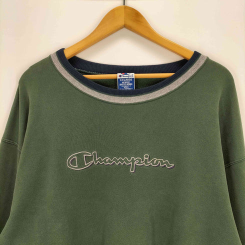 チャンピオン Champion 90s 刺繍 リブライン クルーネックスウェット メンズ XXL
