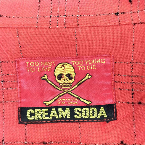 クリームソーダ CREAM SODA 80s 90s レーヨン S/Sオープンカラーシャツ メンズ