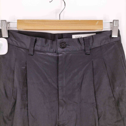 トーガアーカイブス TOGA ARCHIVES サテン 2タッククロップドパンツ レディース JPN:S