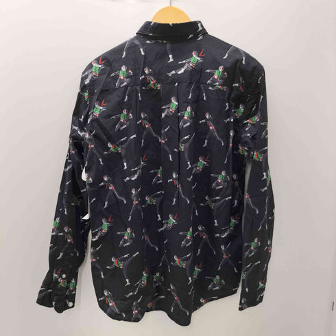 デザインティーシャツストアグラニフ Design Tshirts Store graniph 特撮 ヒーロー 総柄プリントシャツ メンズ JPN:L
