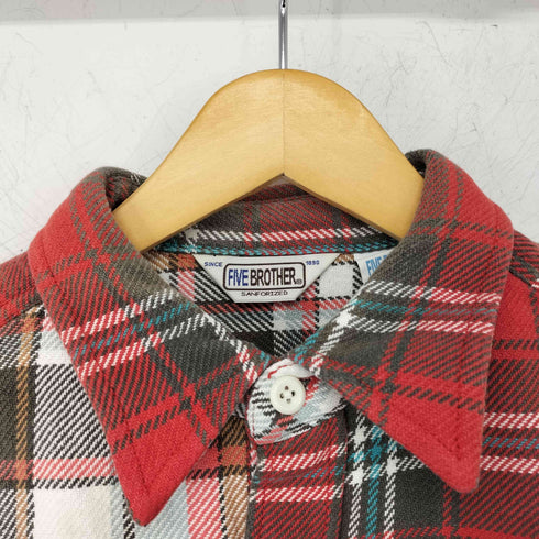 ファイブブラザー FIVE BROTHER 復刻 三角タグ L/Sネルシャツ メンズ JPN:M