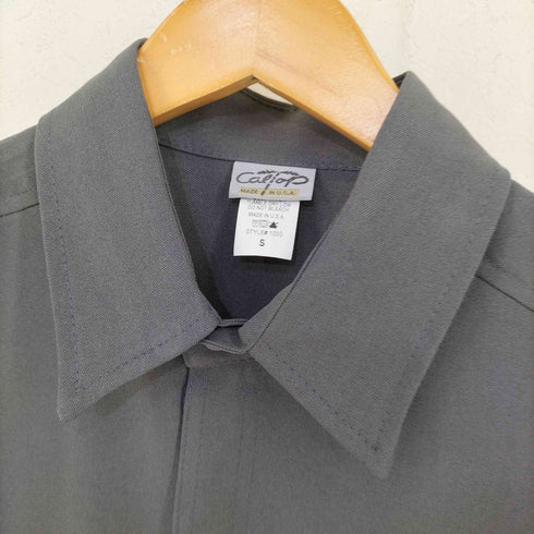 キャルトップ CALTOP #1000 PLAIN L/S サテン シャツ メンズ import:S