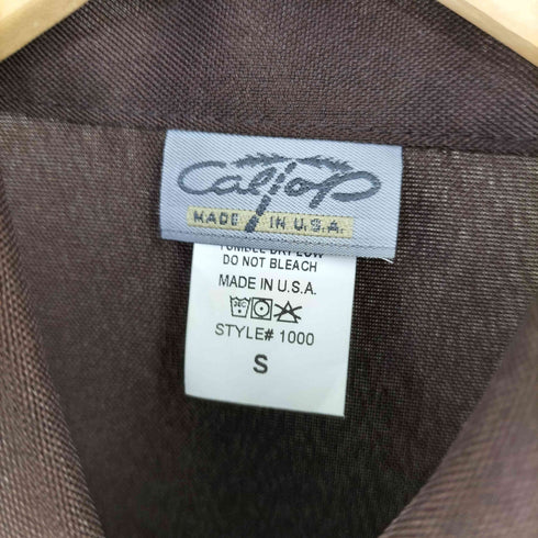 キャルトップ CALTOP #1000 PLAIN L/S サテン シャツ メンズ import:S